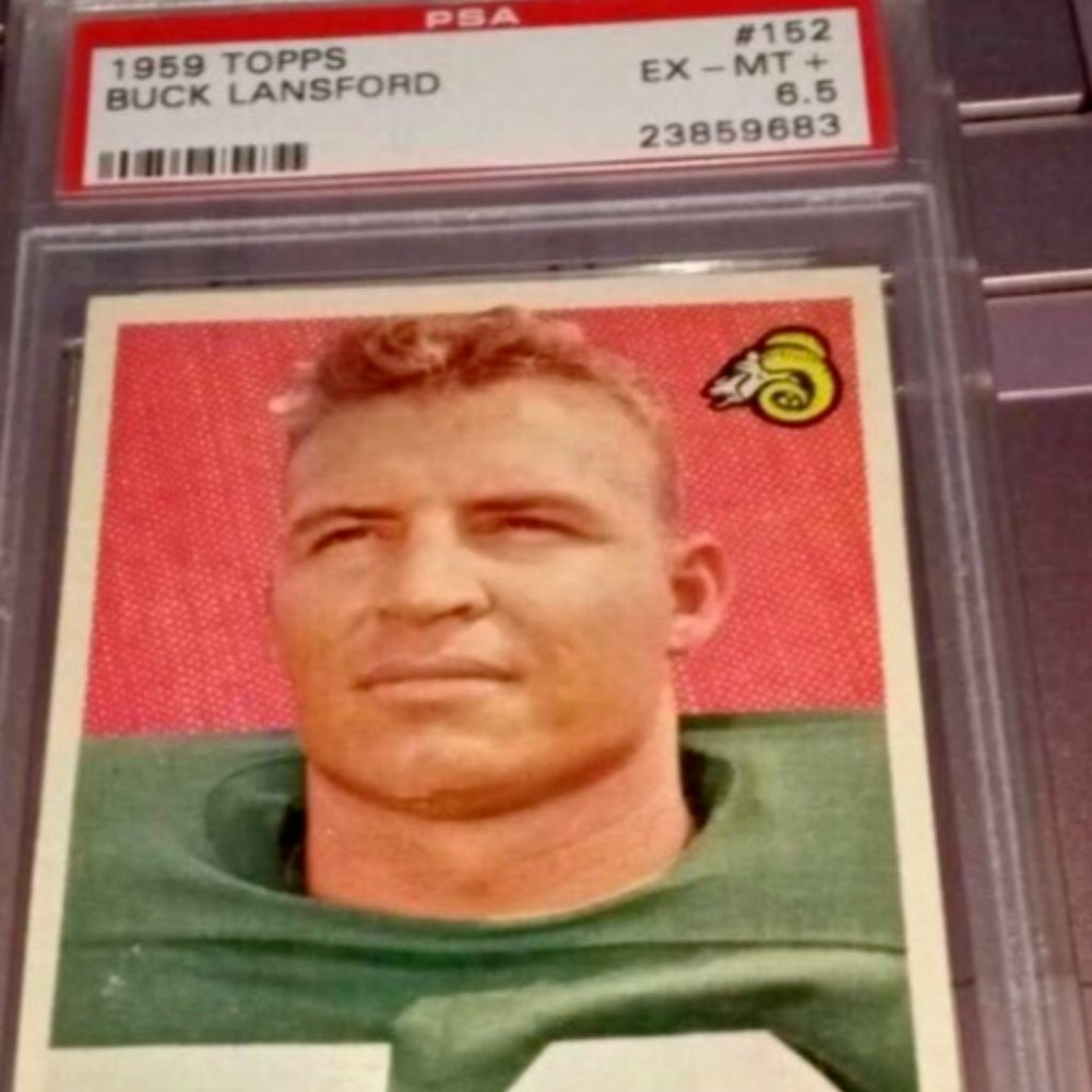 1959 Topps Buck Lansford #151 LA RAMS Professionally Graded (PSA) EX-MINT of 6.5